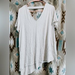 Tiered V-neck T-shirt by LOGO